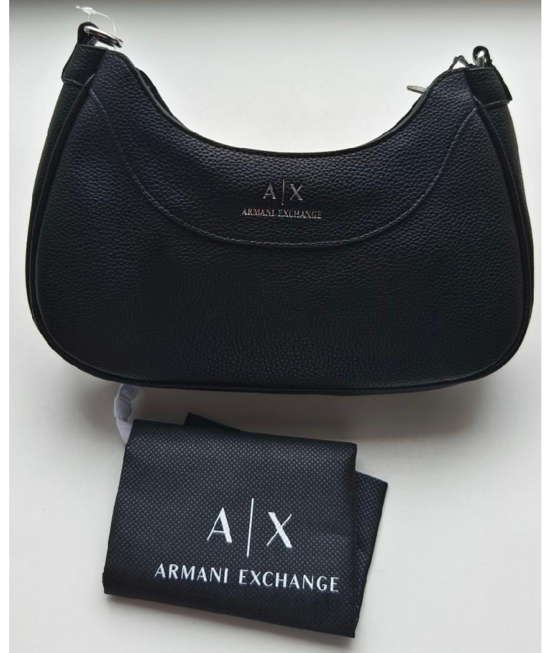 ARMANI EXCHANGE Черная сумка через плечо из искусственной кожи, фото 2