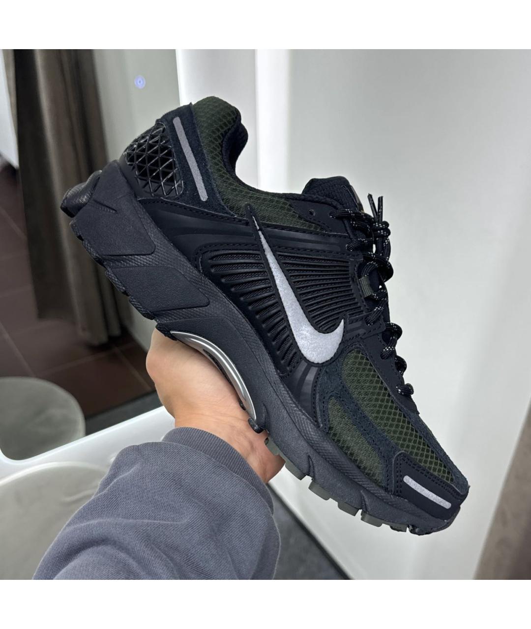 NIKE Черные текстильные низкие кроссовки / кеды, фото 5