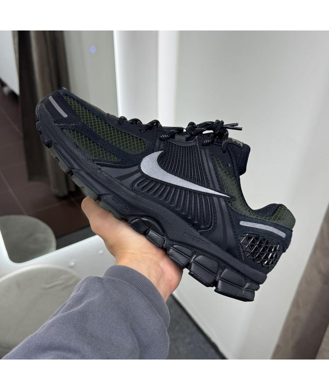 NIKE Черные текстильные низкие кроссовки / кеды, фото 2