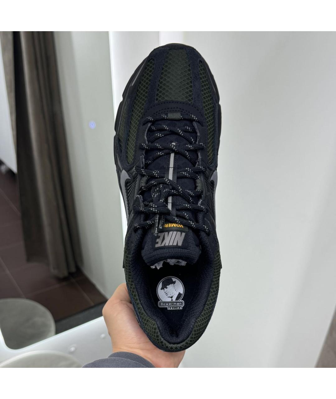 NIKE Черные текстильные низкие кроссовки / кеды, фото 3