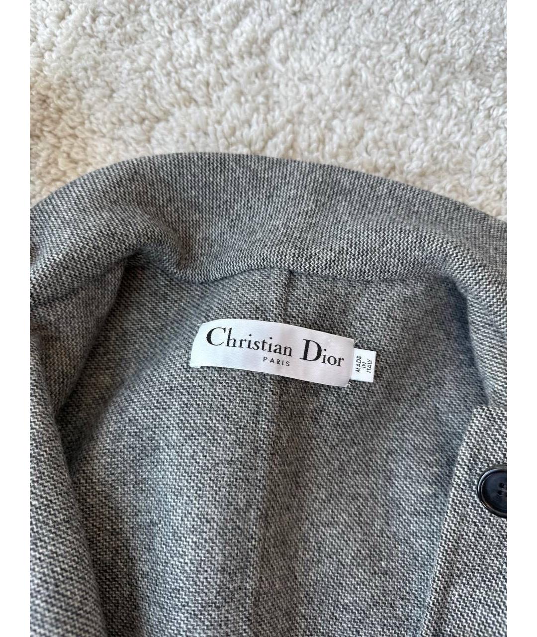 CHRISTIAN DIOR Антрацитовый шерстяной костюм с юбками, фото 4