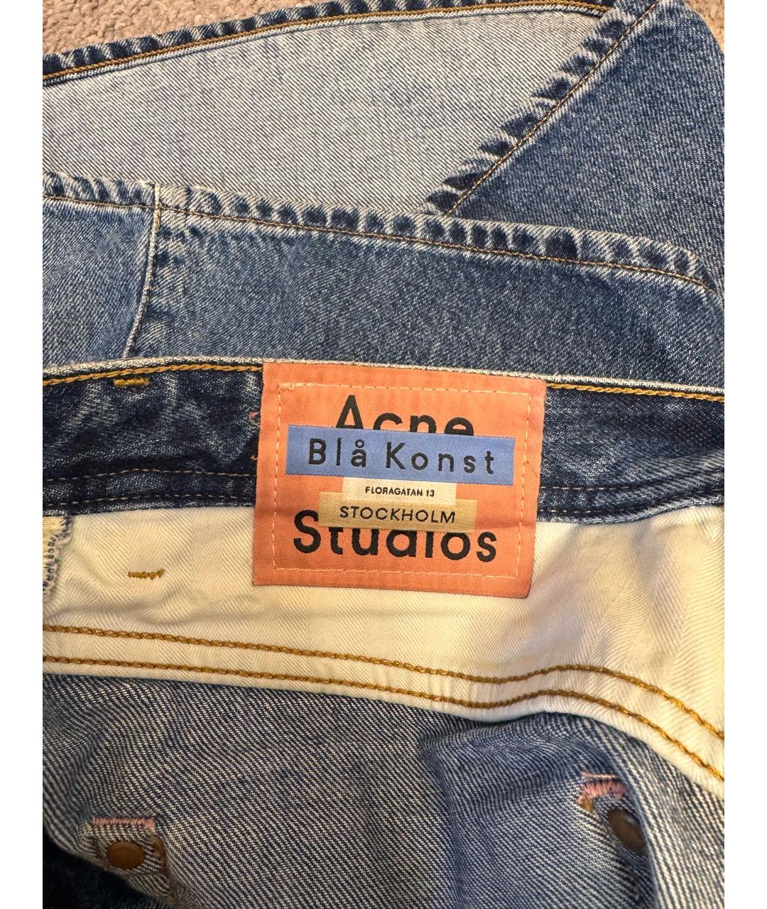ACNE STUDIOS Синяя деним юбка мини, фото 6