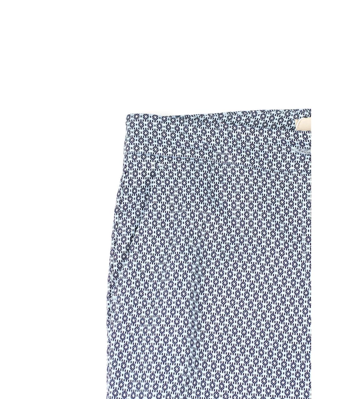 ETRO Голубые вискозные прямые брюки, фото 4