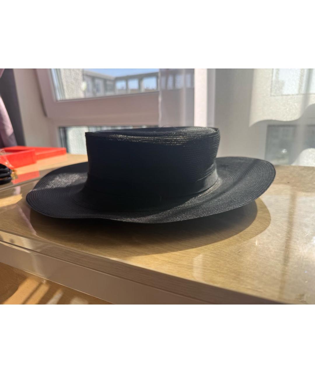RALPH LAUREN PURPLE LABEL Черная синтетическая шляпа, фото 2