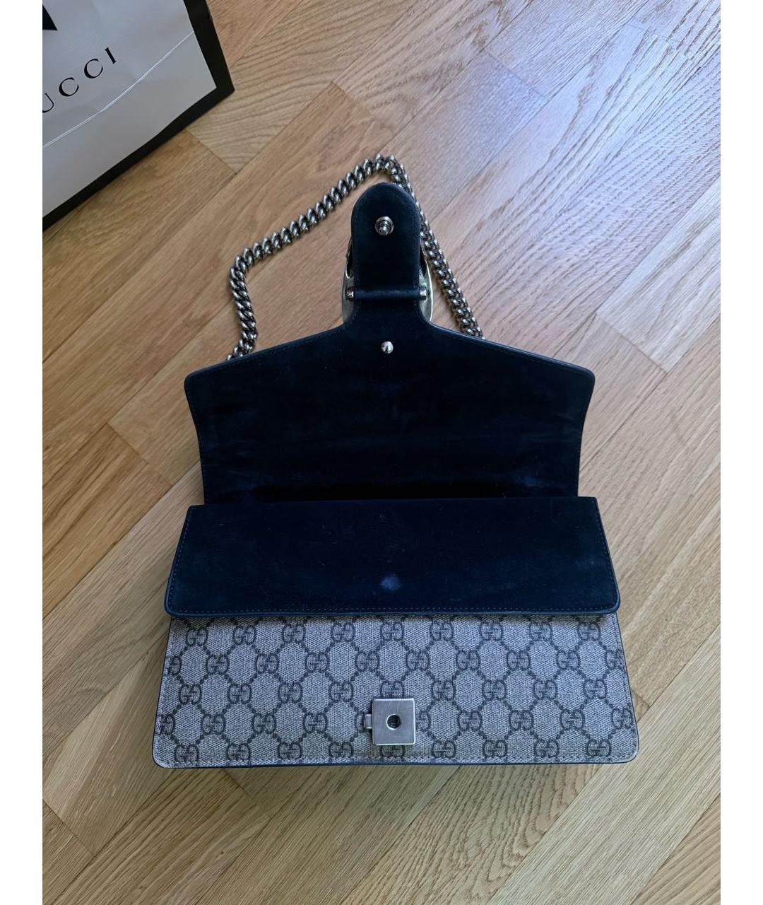 GUCCI Бежевая кожаная сумка через плечо, фото 3