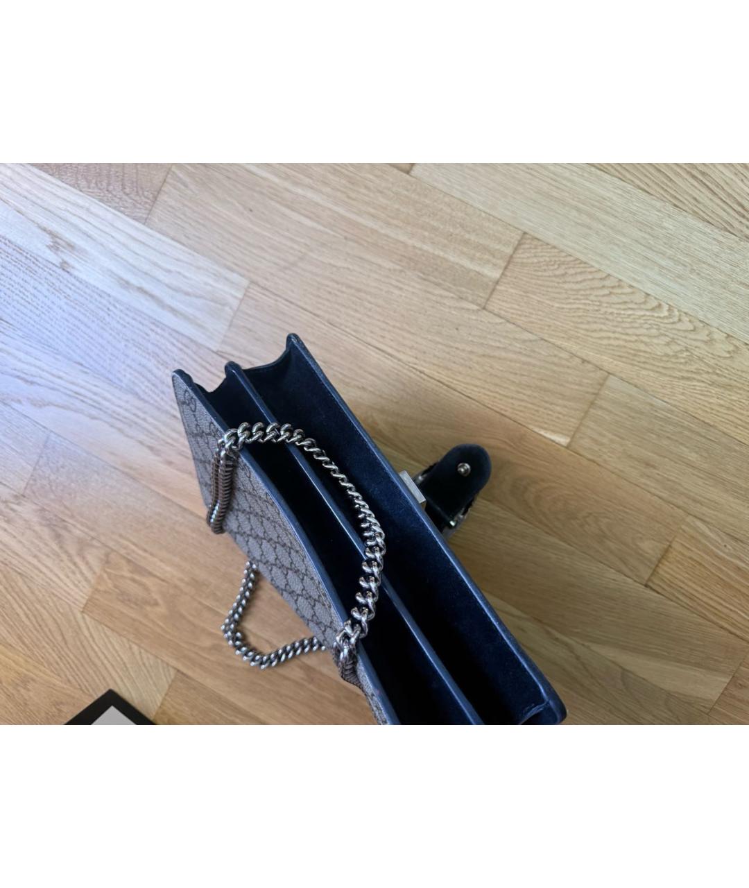 GUCCI Бежевая кожаная сумка через плечо, фото 4