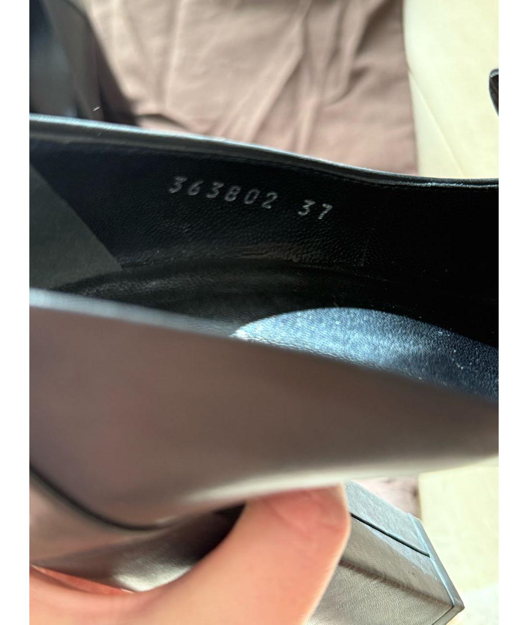 GUCCI Черные кожаные туфли, фото 4
