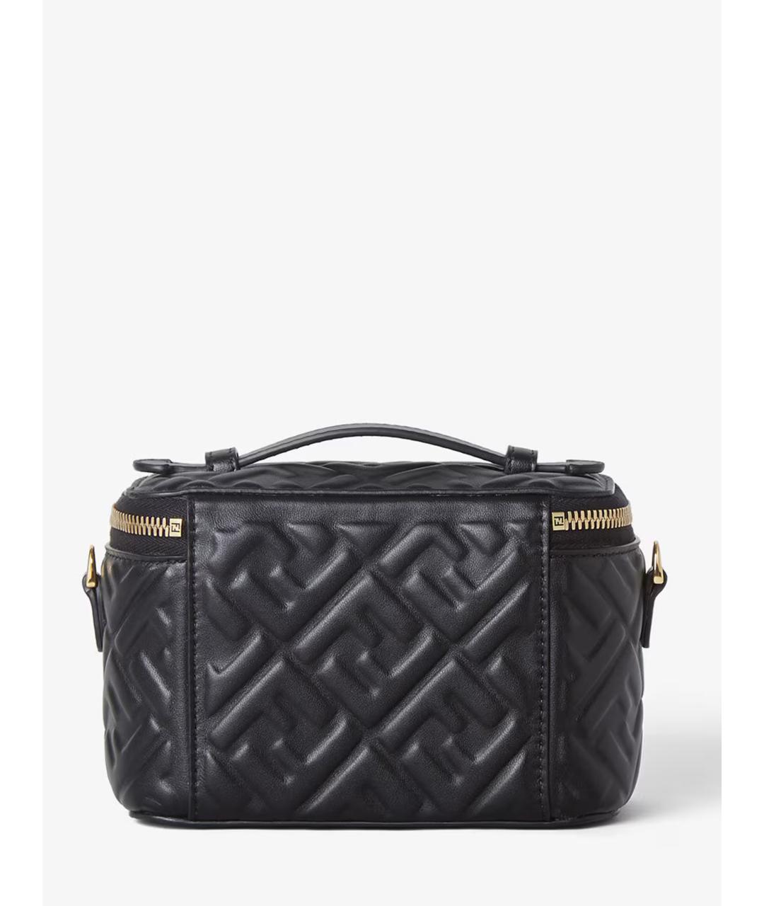 FENDI Черная кожаная сумка тоут, фото 3