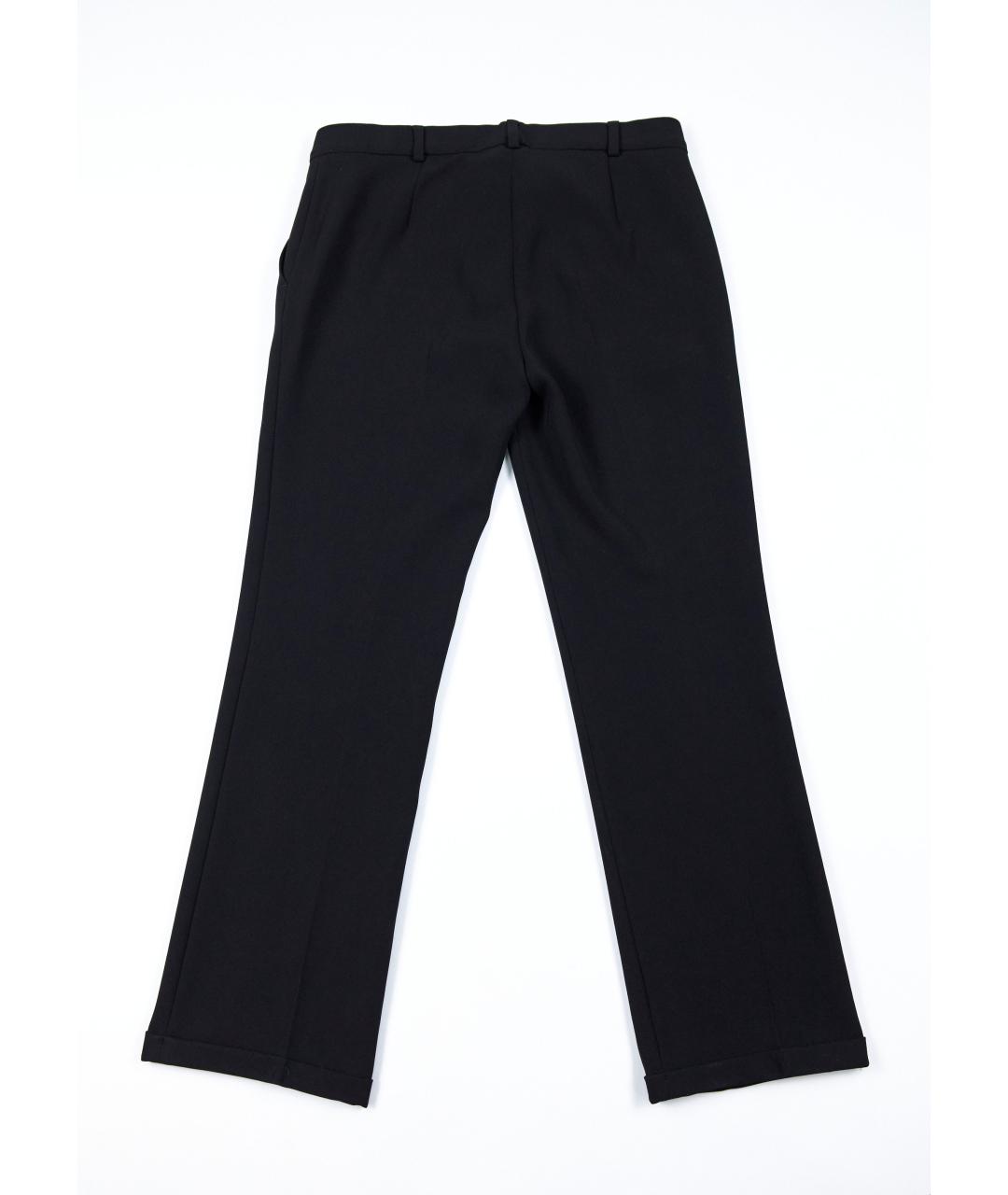 MAX MARA STUDIO Черные вискозные прямые брюки, фото 2