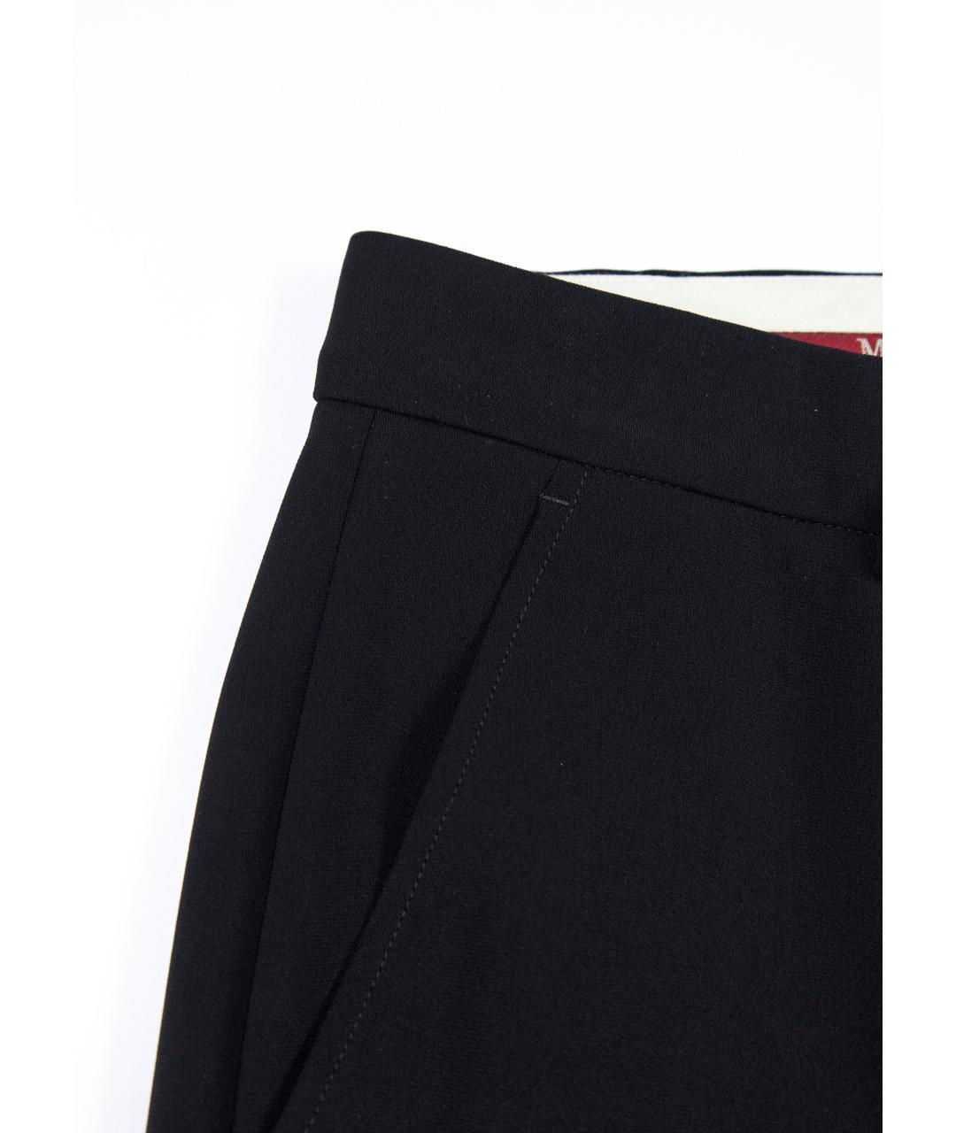 MAX MARA STUDIO Черные вискозные прямые брюки, фото 5