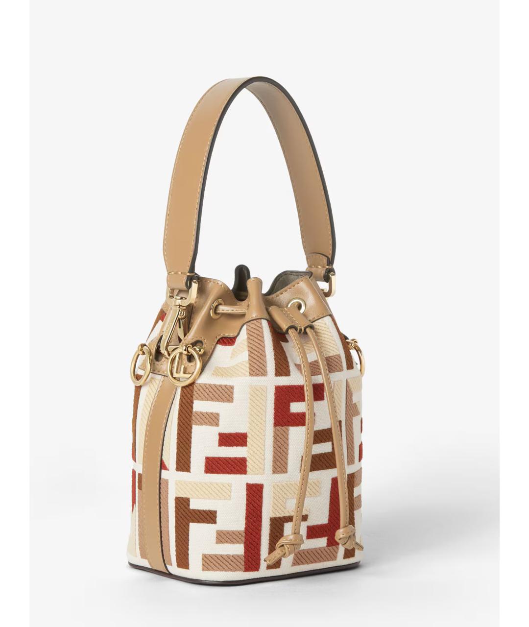 FENDI Мульти тканевая сумка с короткими ручками, фото 4