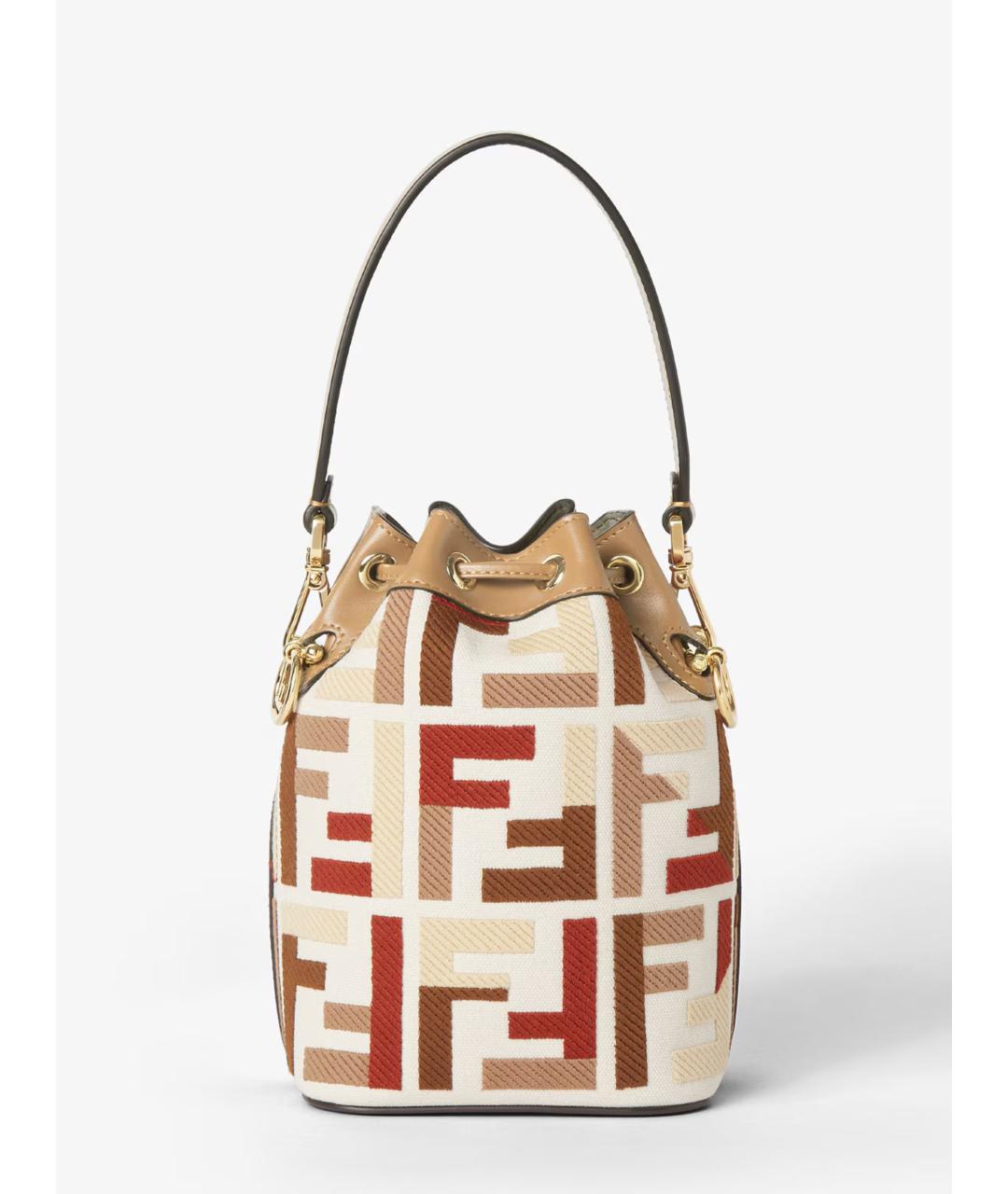 FENDI Мульти тканевая сумка с короткими ручками, фото 5