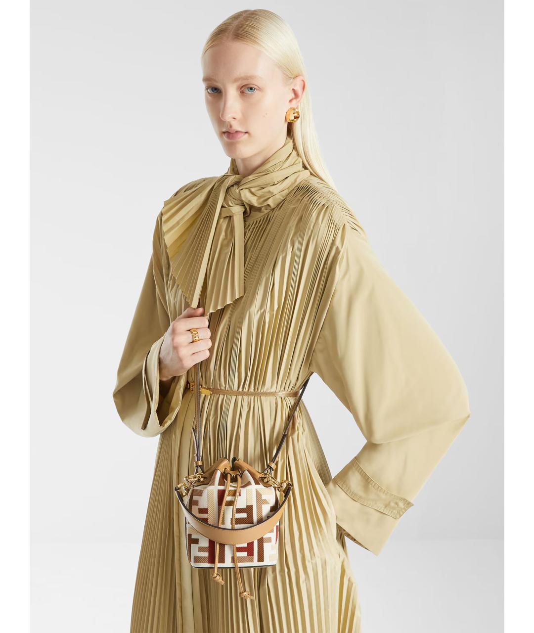 FENDI Мульти тканевая сумка с короткими ручками, фото 2