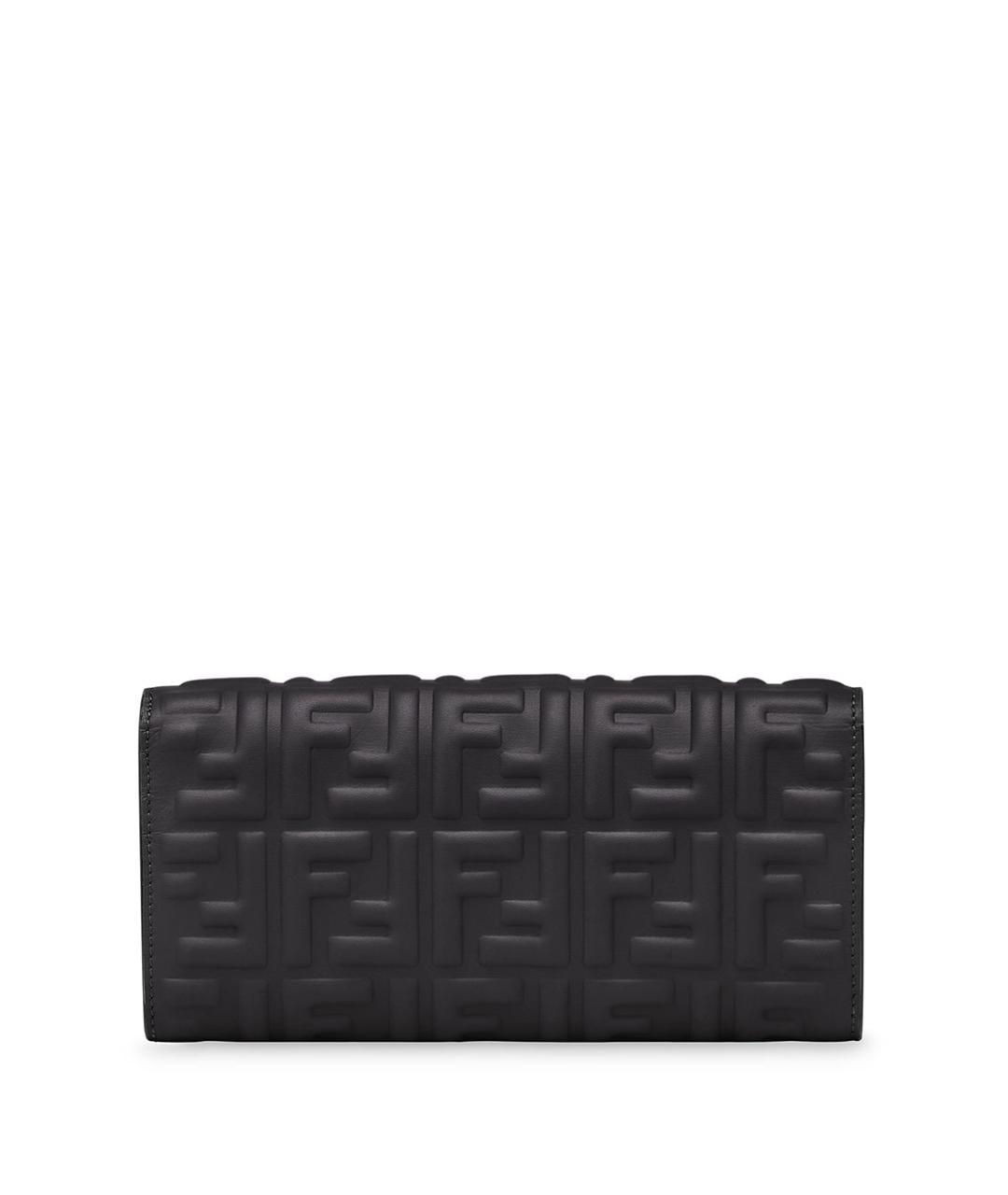 FENDI Черная кожаная сумка тоут, фото 2