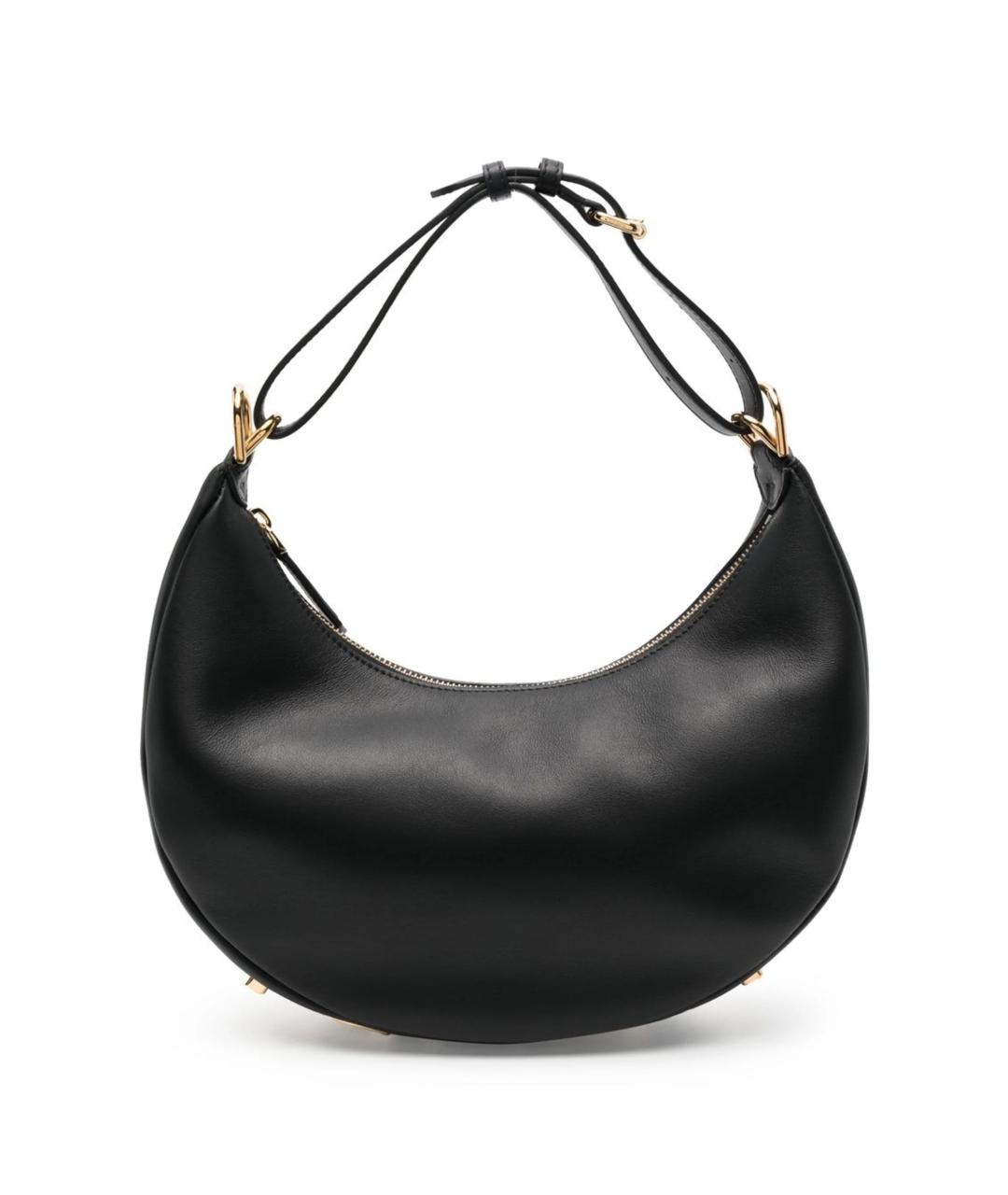 FENDI Черная кожаная сумка тоут, фото 1
