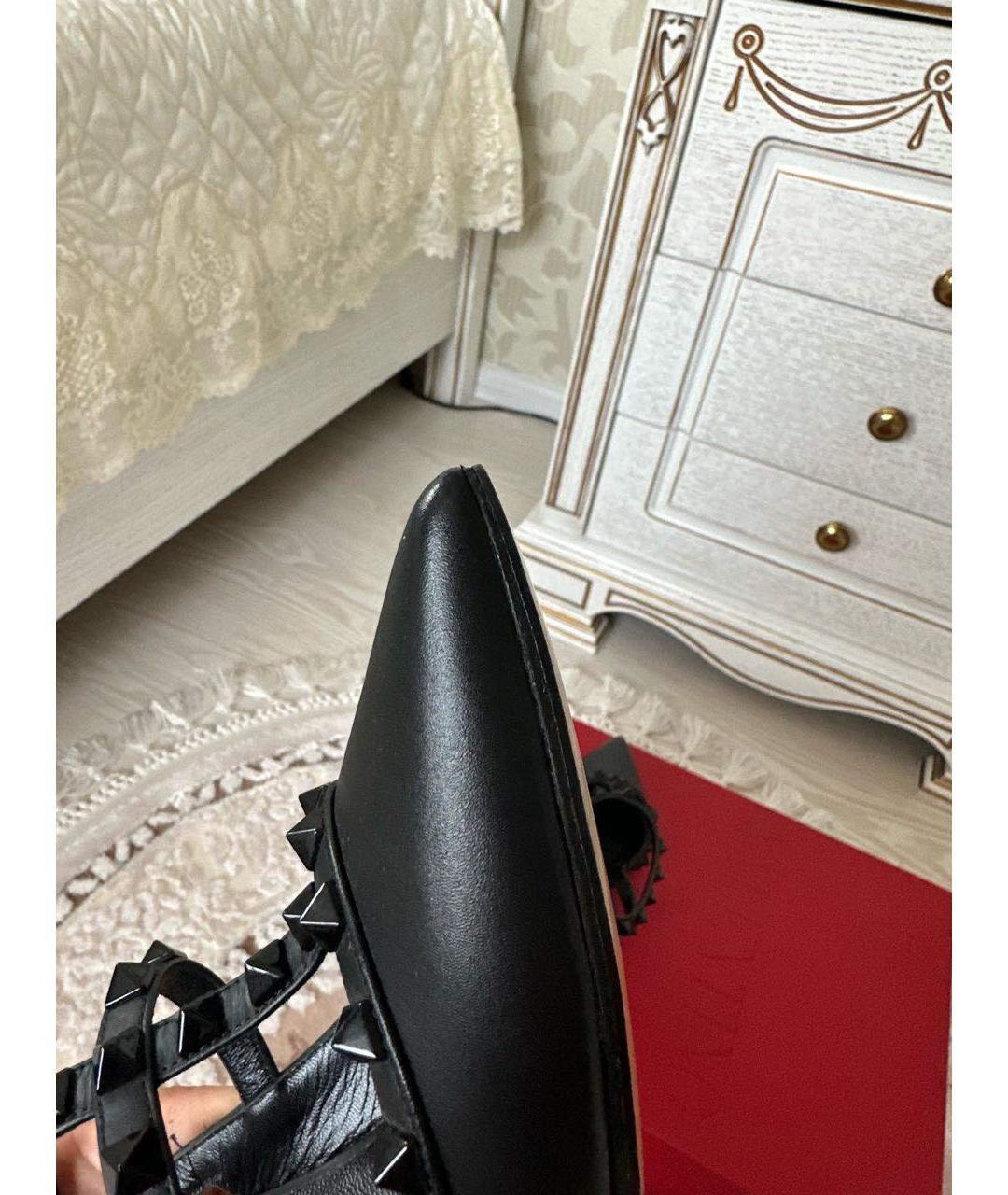 VALENTINO Черные кожаные туфли, фото 8