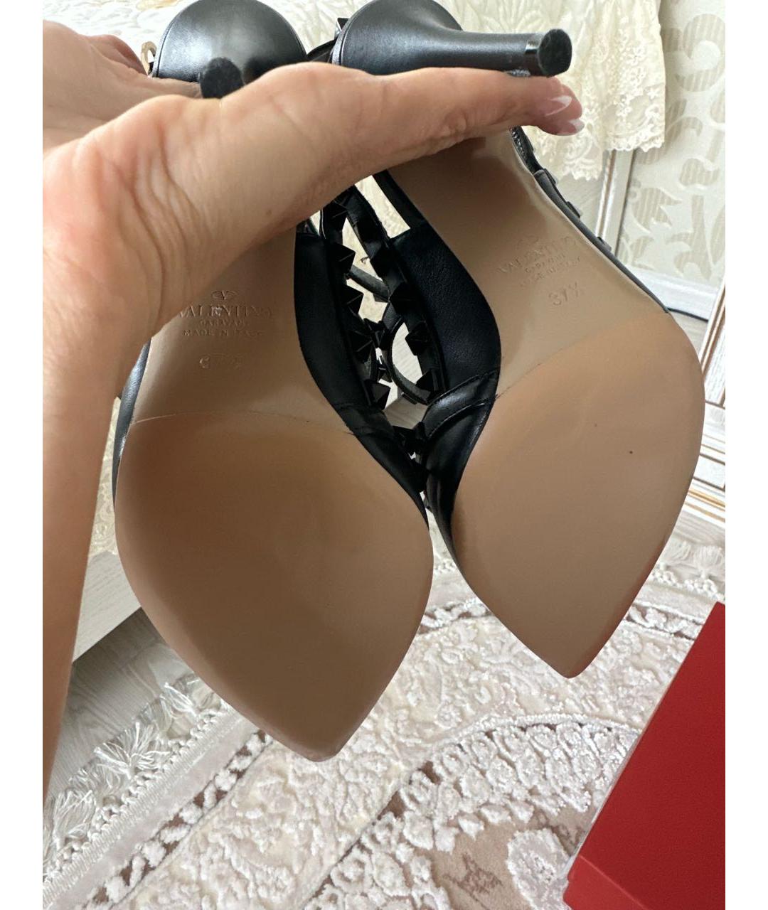 VALENTINO Черные кожаные туфли, фото 7
