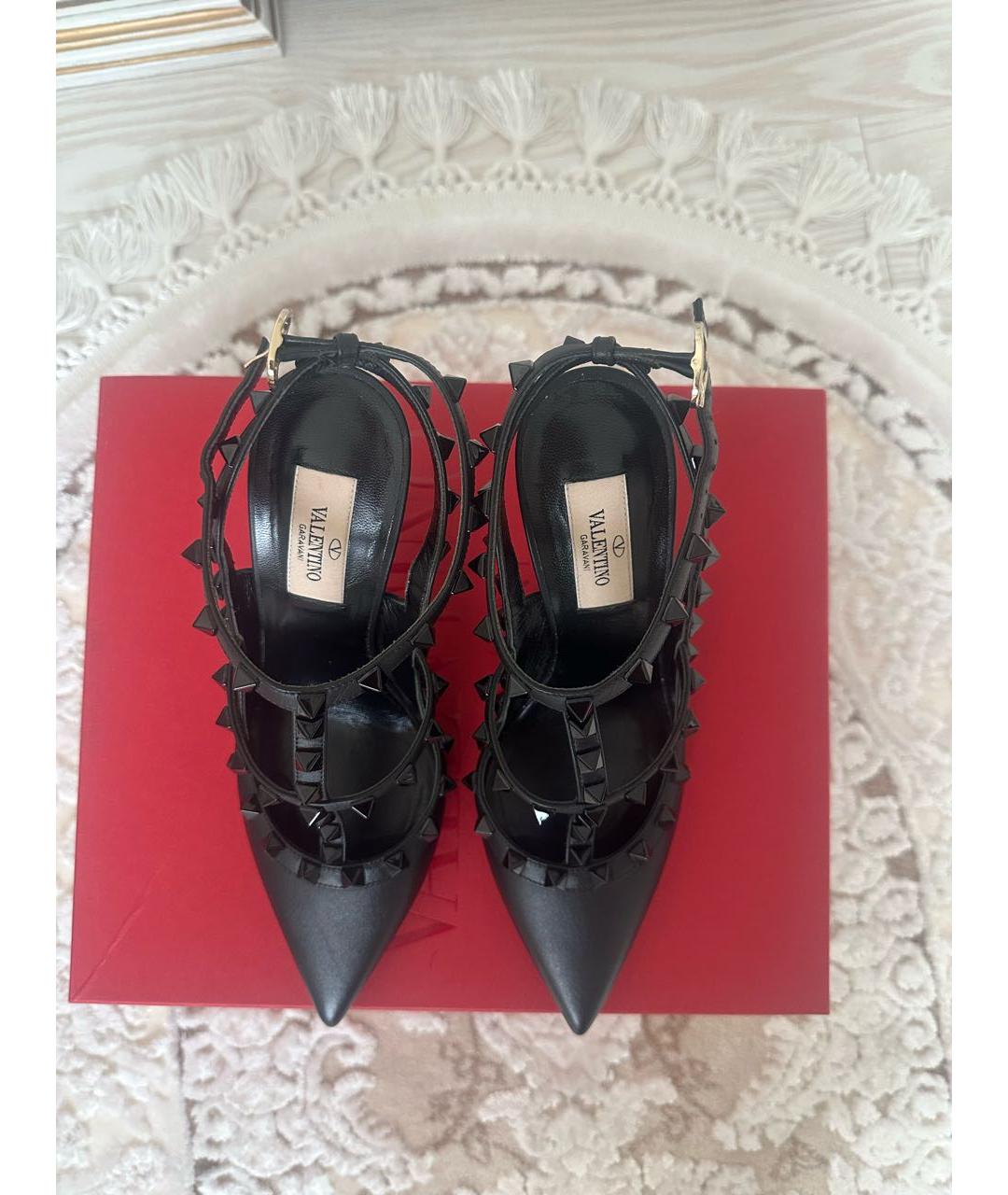 VALENTINO Черные кожаные туфли, фото 5