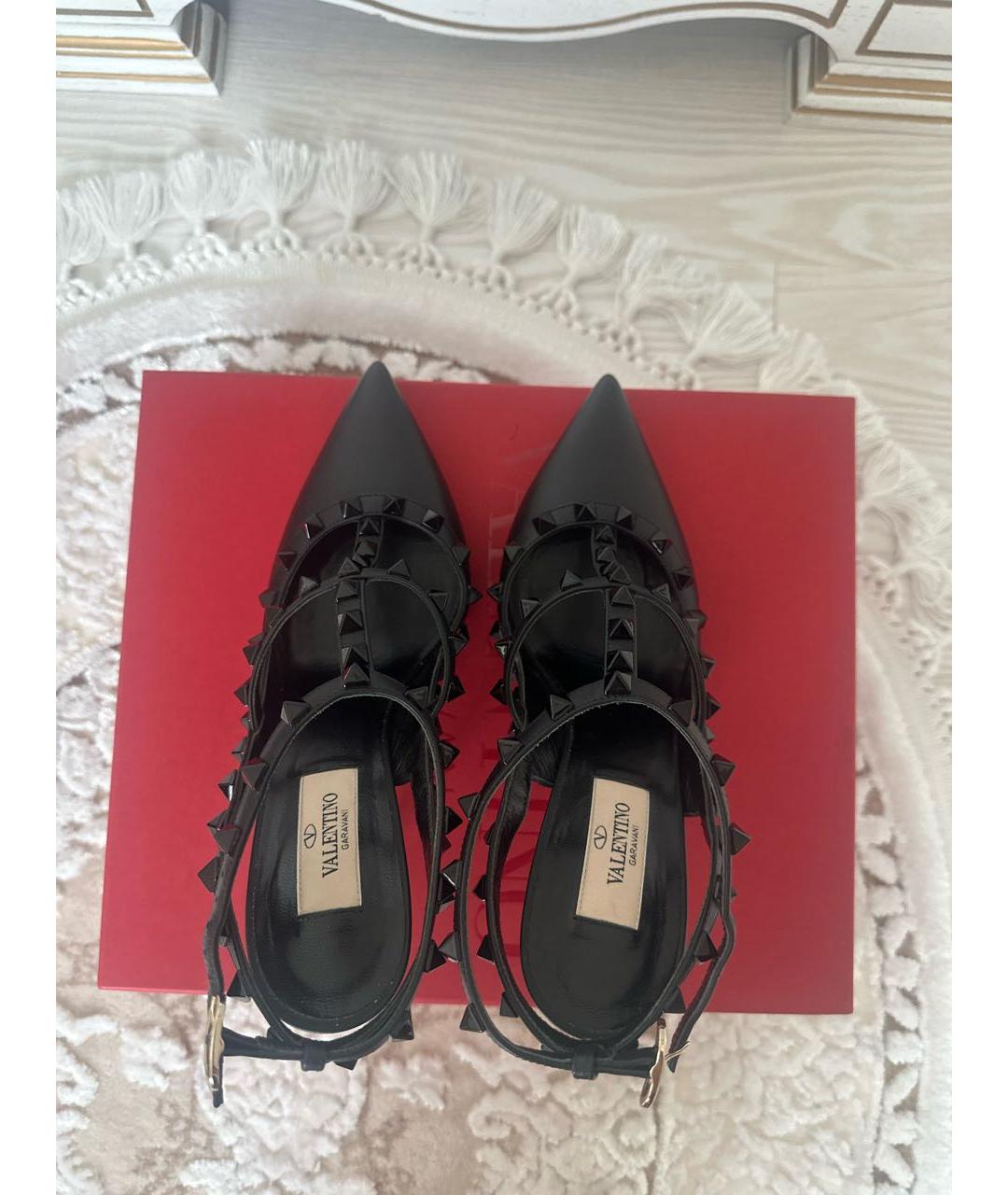 VALENTINO Черные кожаные туфли, фото 3