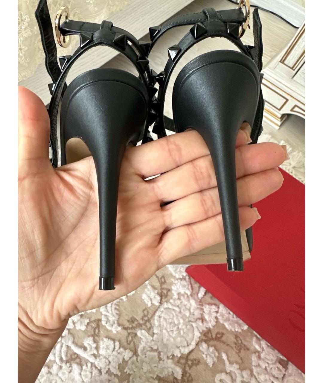 VALENTINO Черные кожаные туфли, фото 6