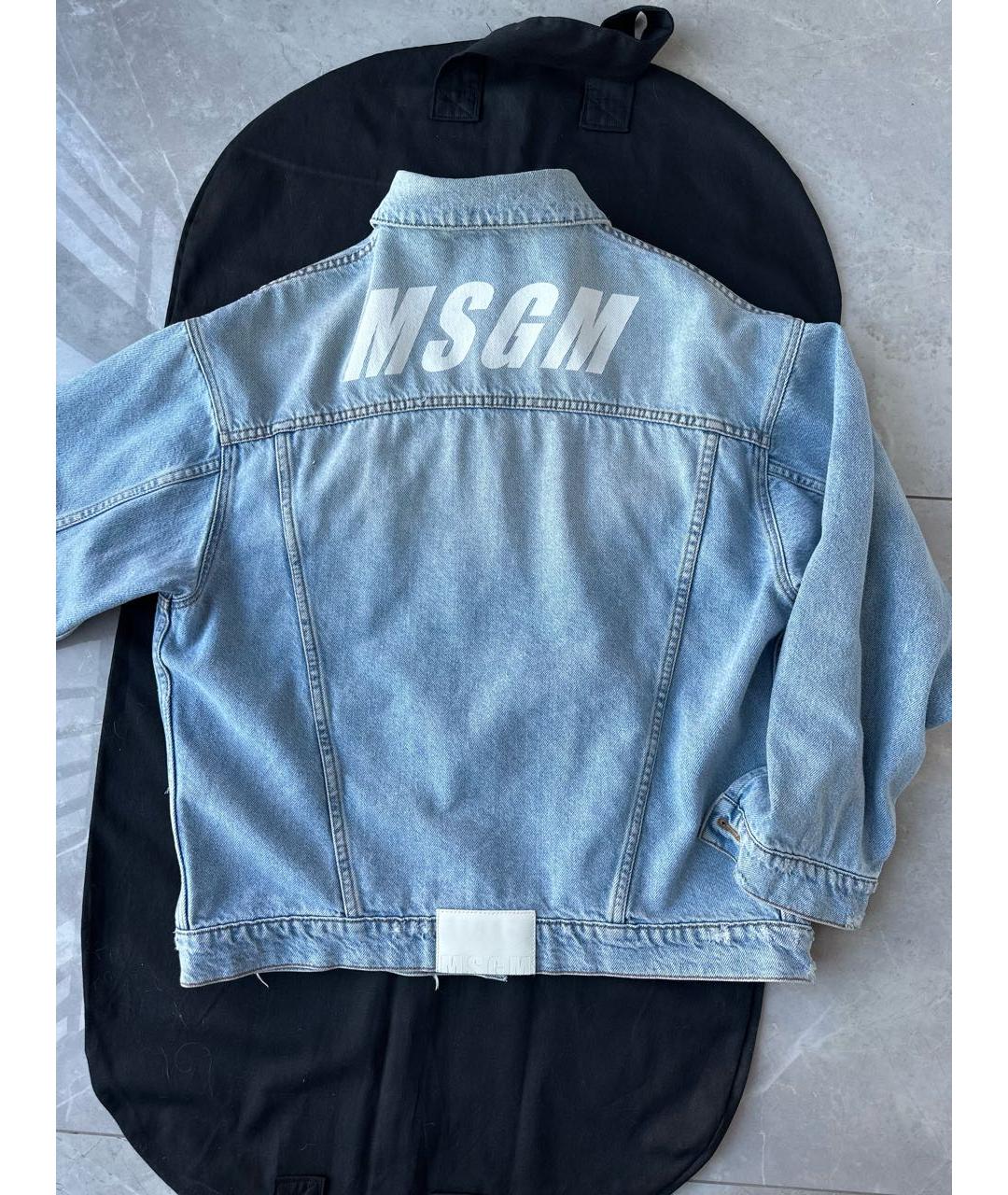MSGM Голубая деним куртка, фото 3