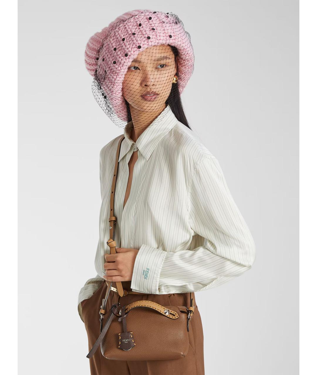 FENDI Коричневая кожаная сумка тоут, фото 3