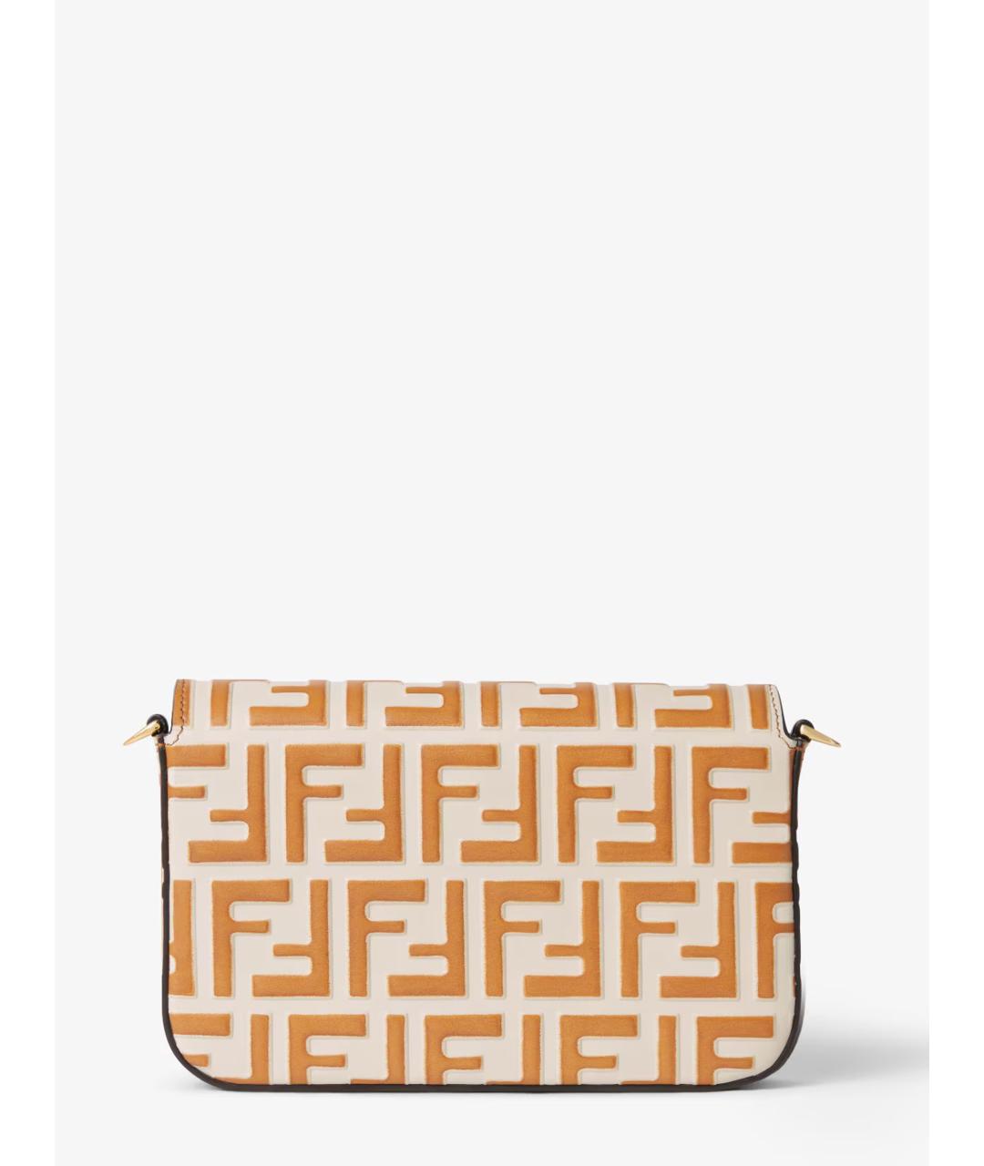 FENDI Белая кожаная сумка тоут, фото 3