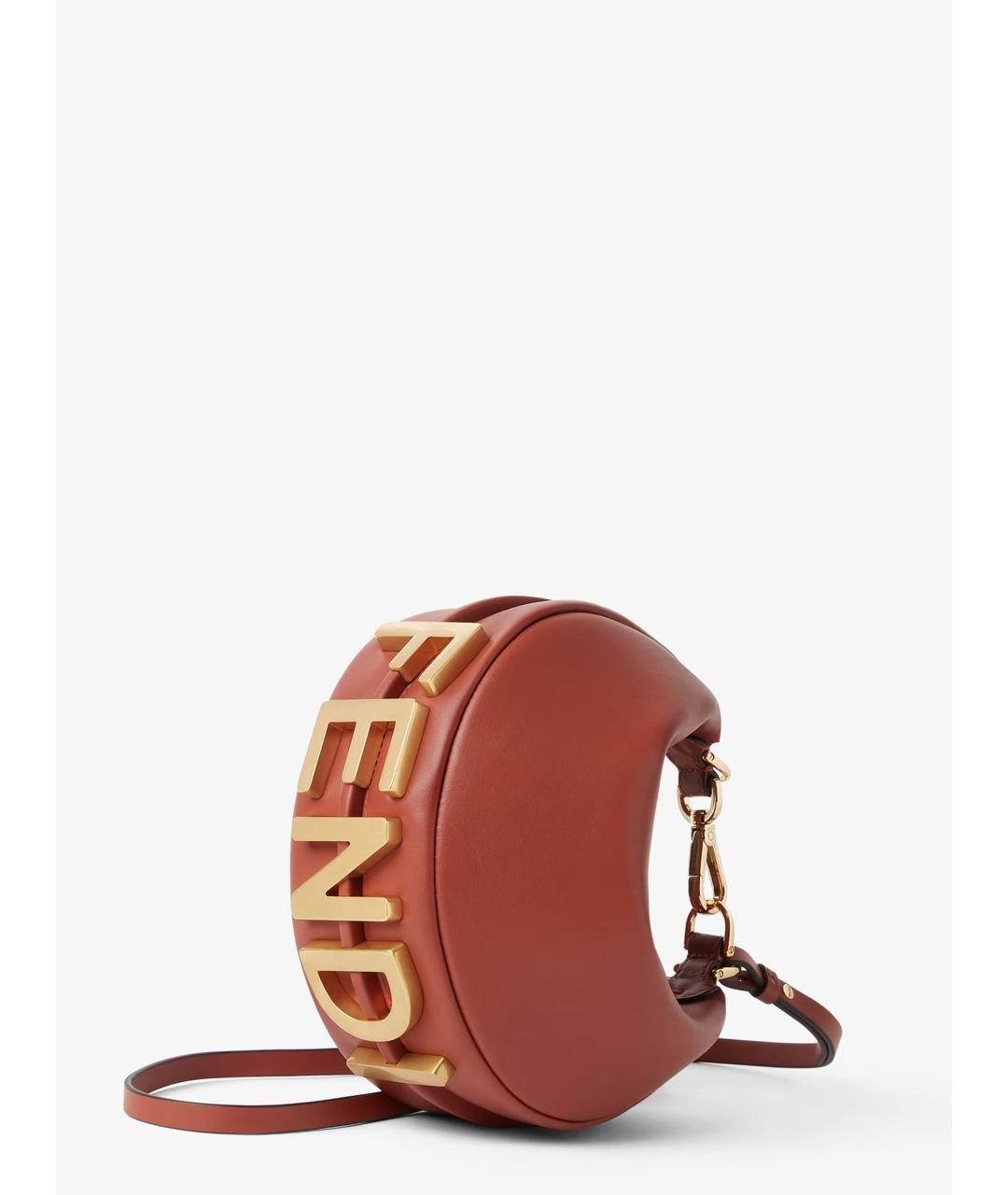 FENDI Коричневая кожаная сумка тоут, фото 3