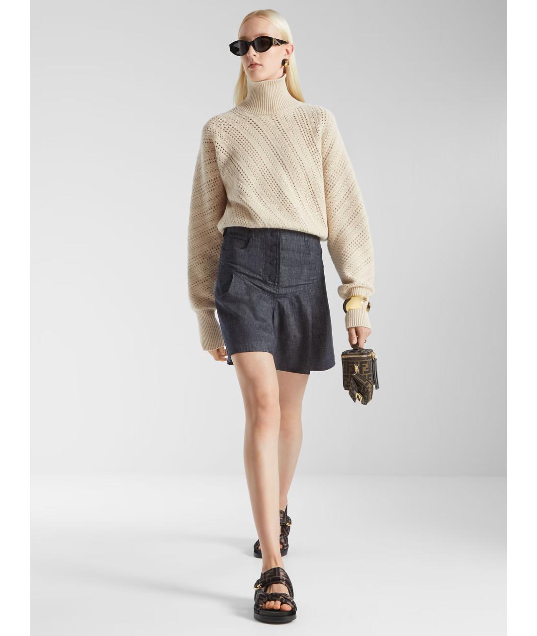 FENDI Коричневые синтетические босоножки, фото 5