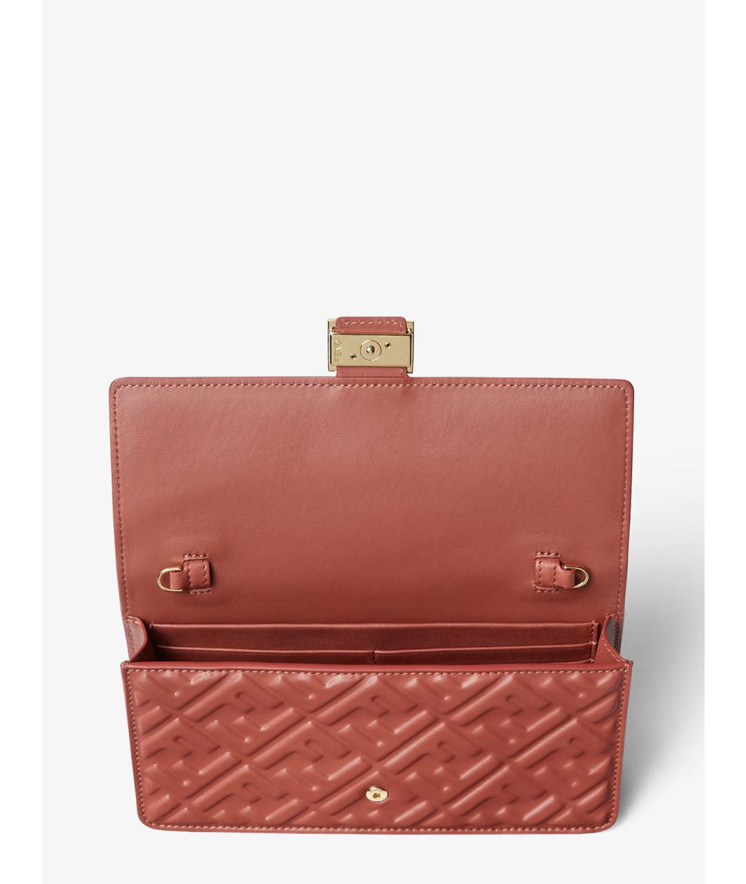 FENDI Коричневая кожаная сумка тоут, фото 4
