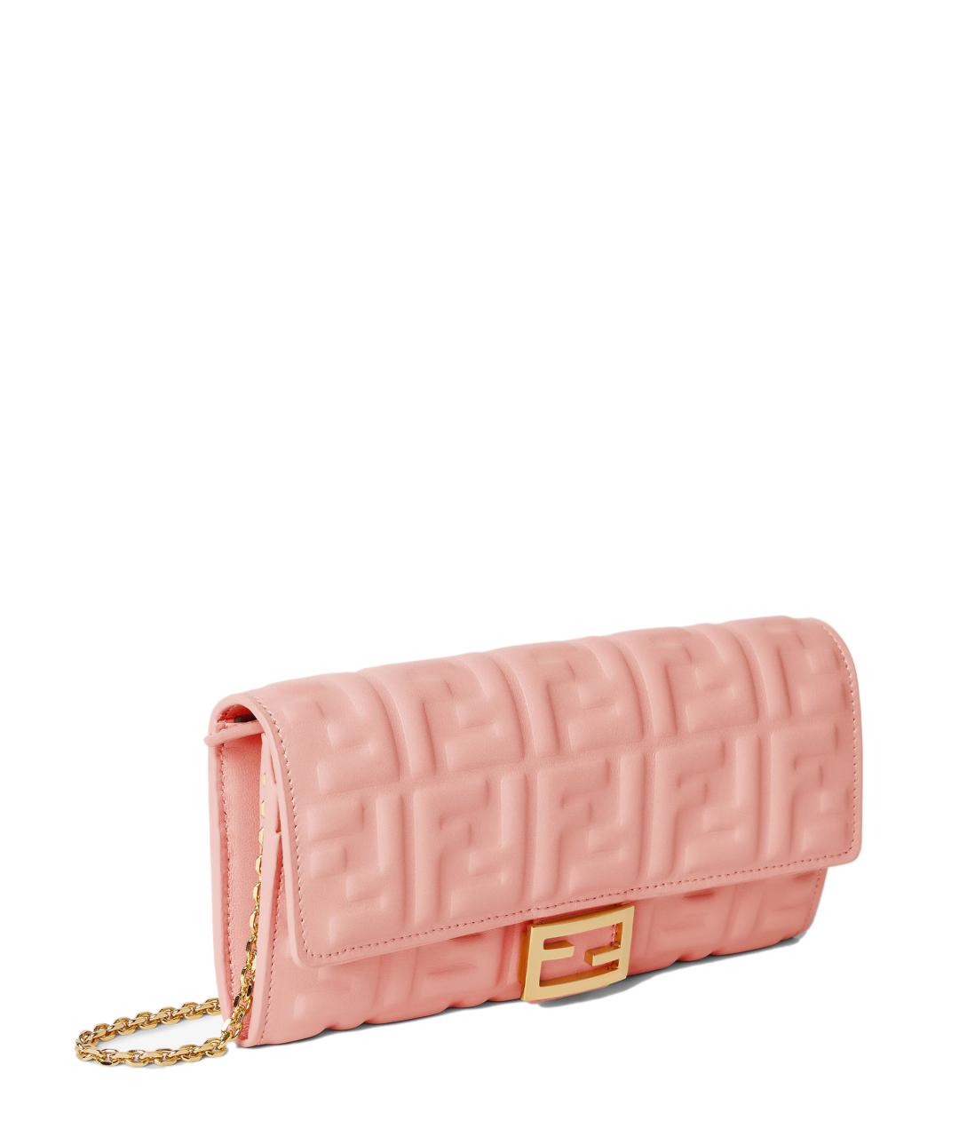 FENDI Розовая кожаная сумка тоут, фото 3