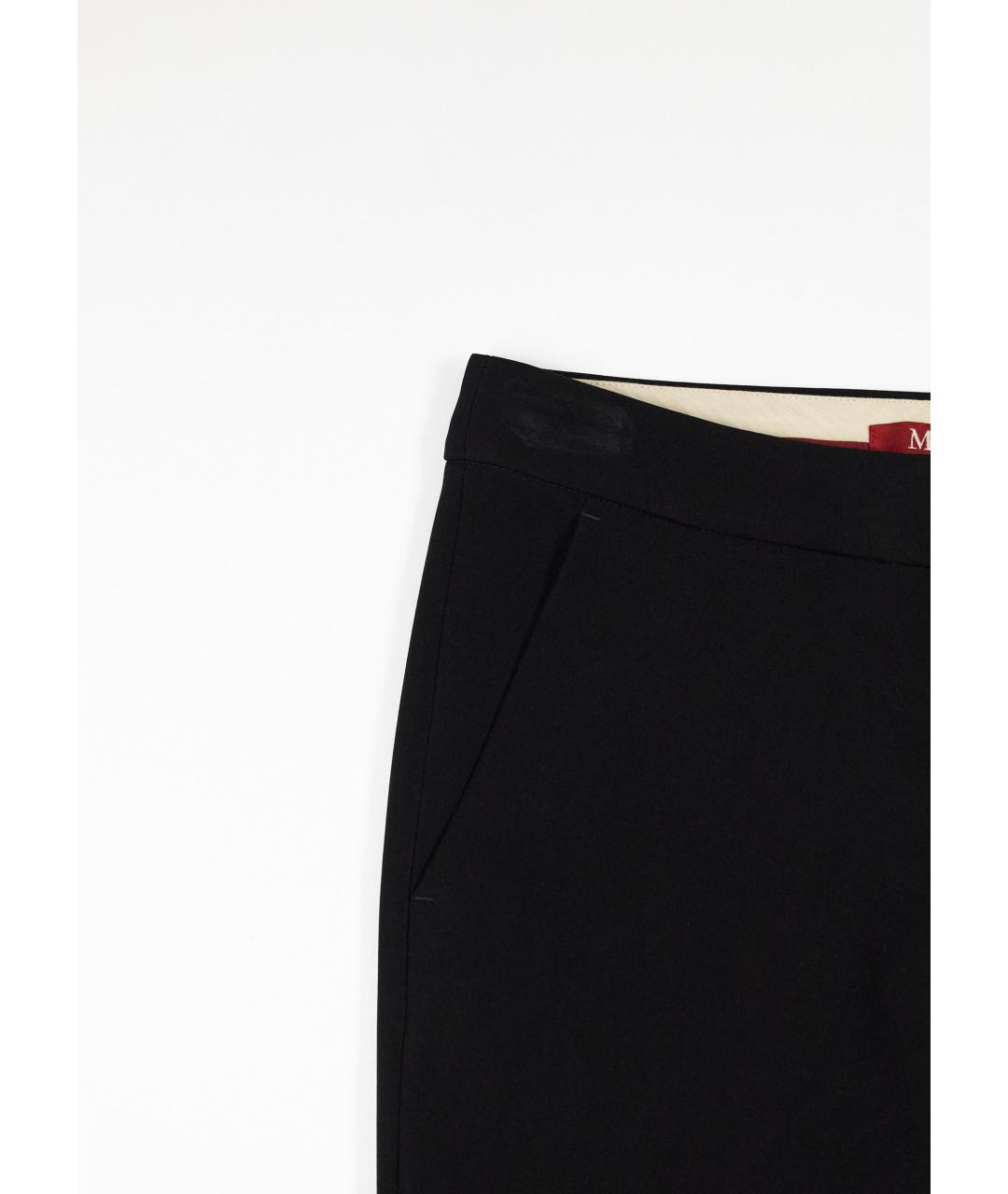 MAX MARA STUDIO Черные вискозные брюки узкие, фото 5