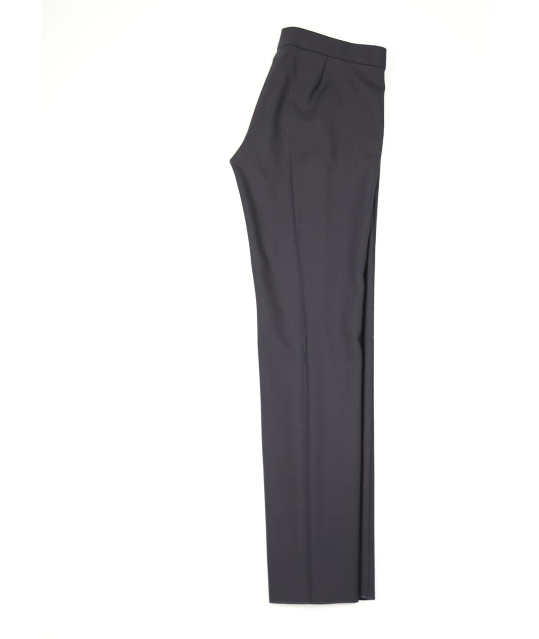 MAX MARA Темно-синие шерстяные прямые брюки, фото 5