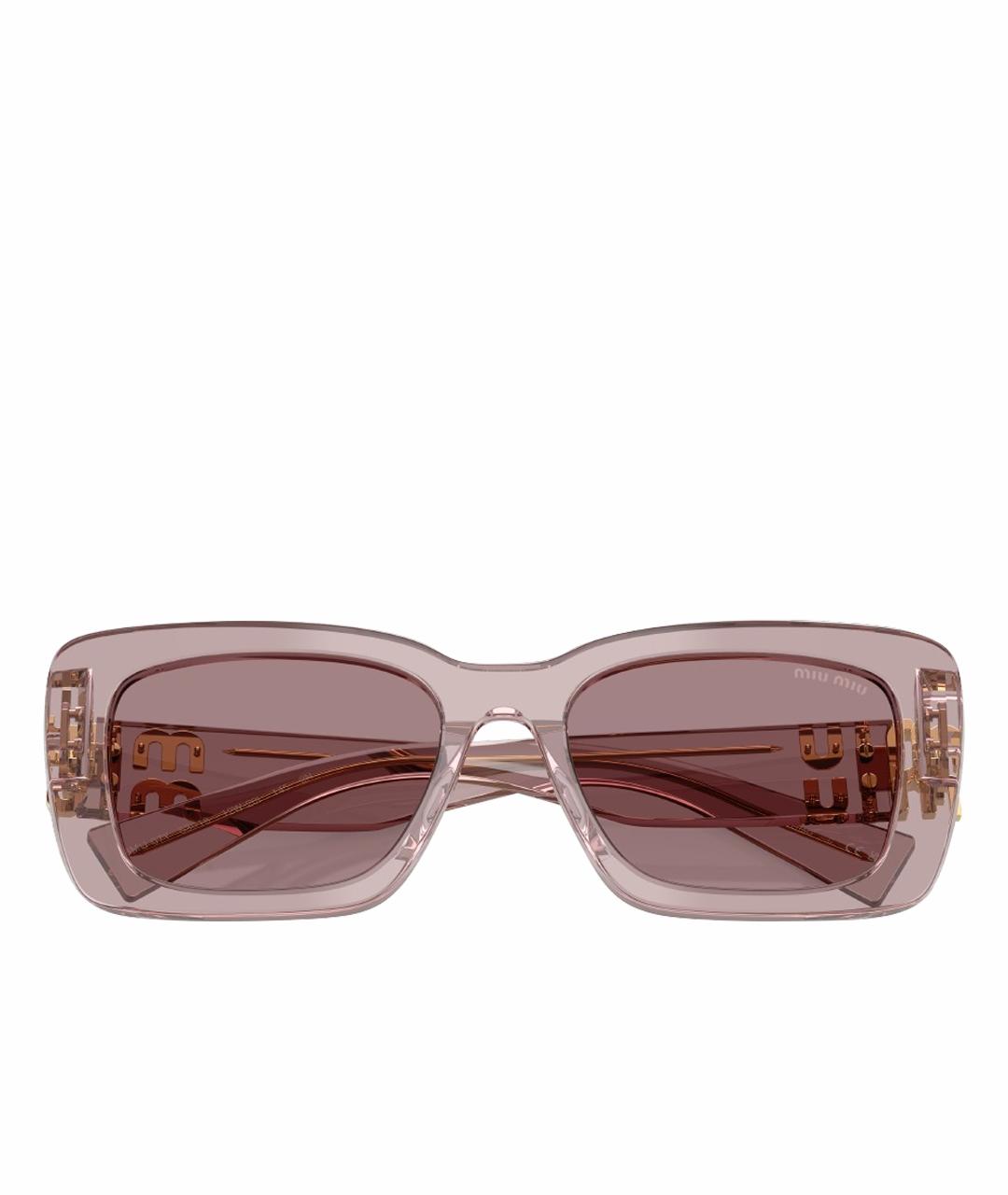 MIU MIU Розовые пластиковые солнцезащитные очки, фото 1