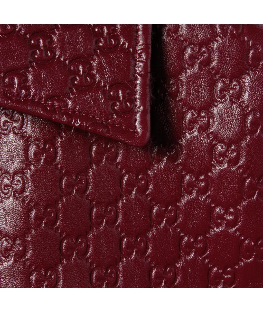 GUCCI Бордовая кожаная куртка, фото 6