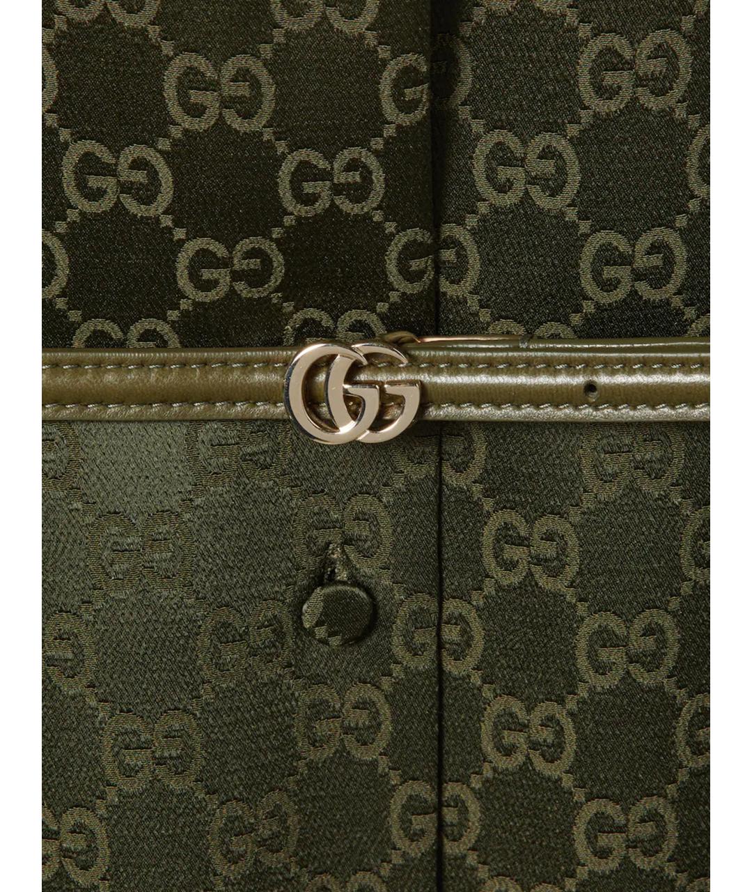 GUCCI Зеленые шелковое повседневное платье, фото 6