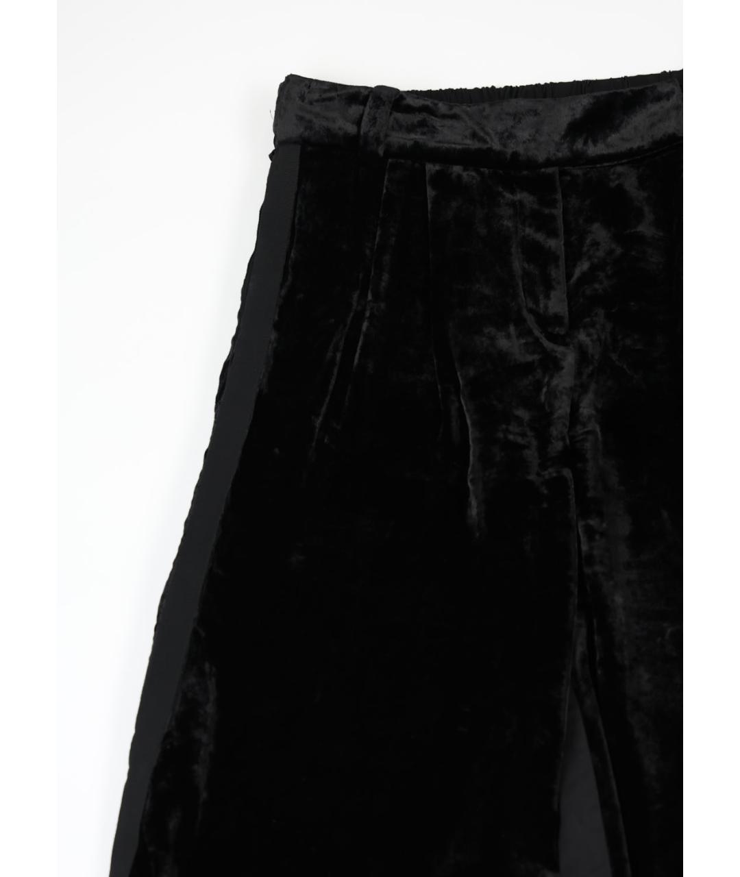 NINA RICCI Черные вискозные прямые брюки, фото 4