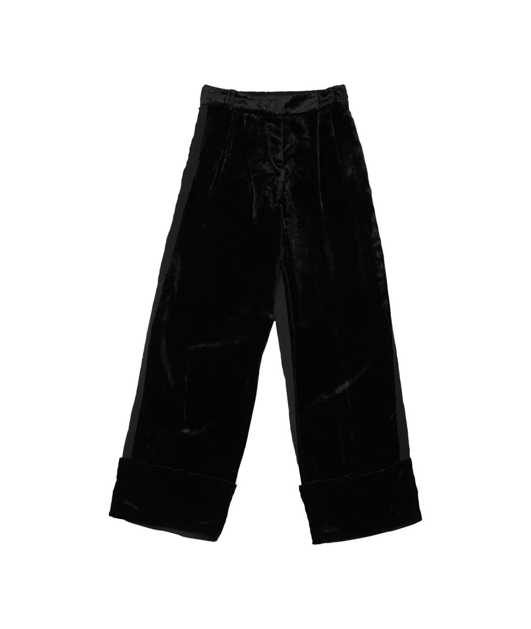 NINA RICCI Черные вискозные прямые брюки, фото 1