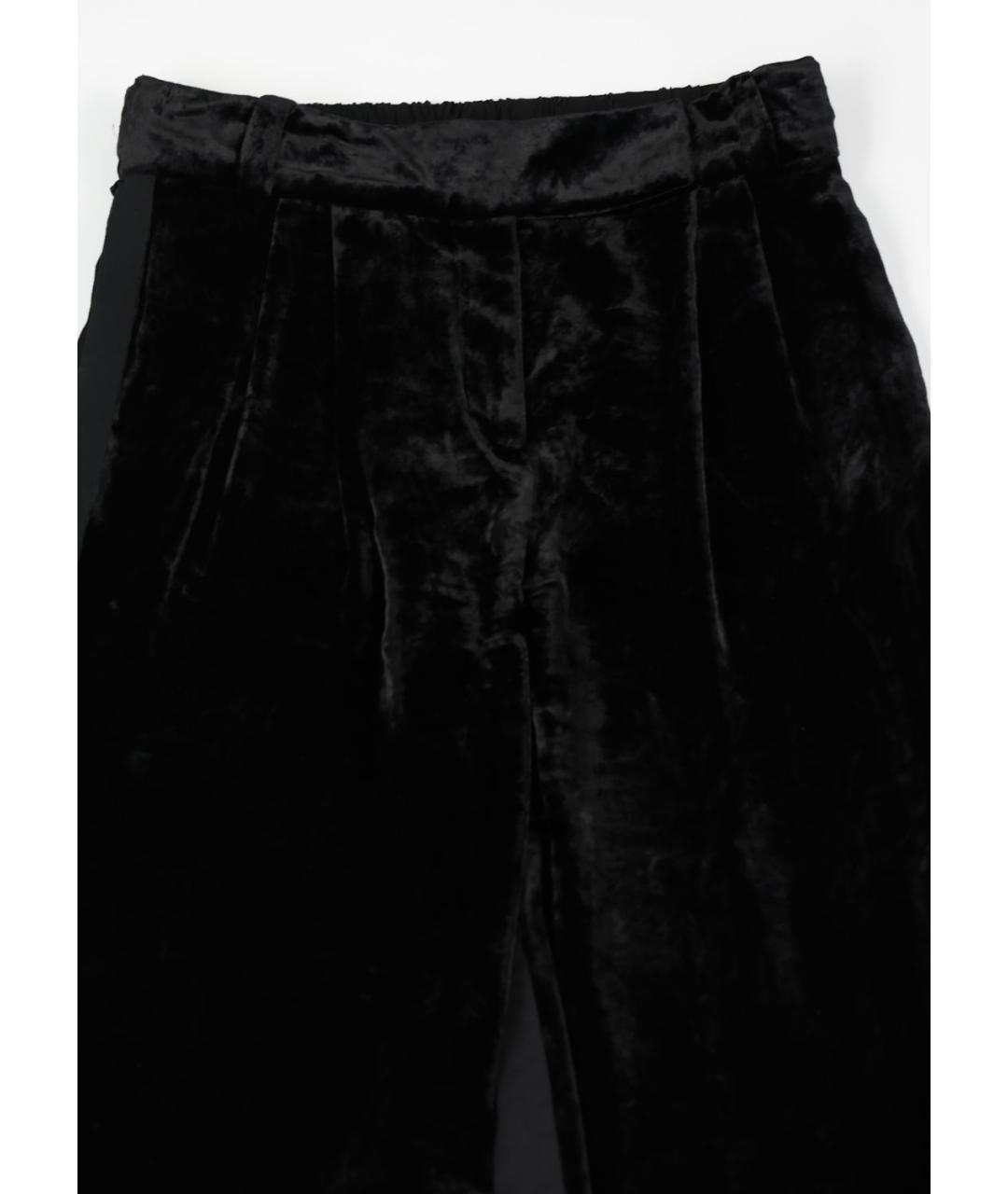 NINA RICCI Черные вискозные прямые брюки, фото 3
