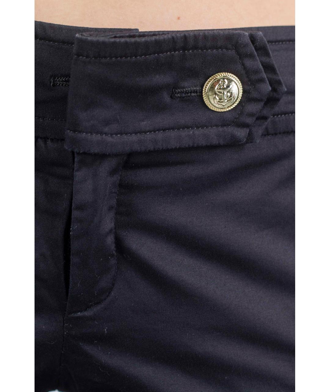 PHILIPP PLEIN Черные хлопко-эластановые брюки узкие, фото 4
