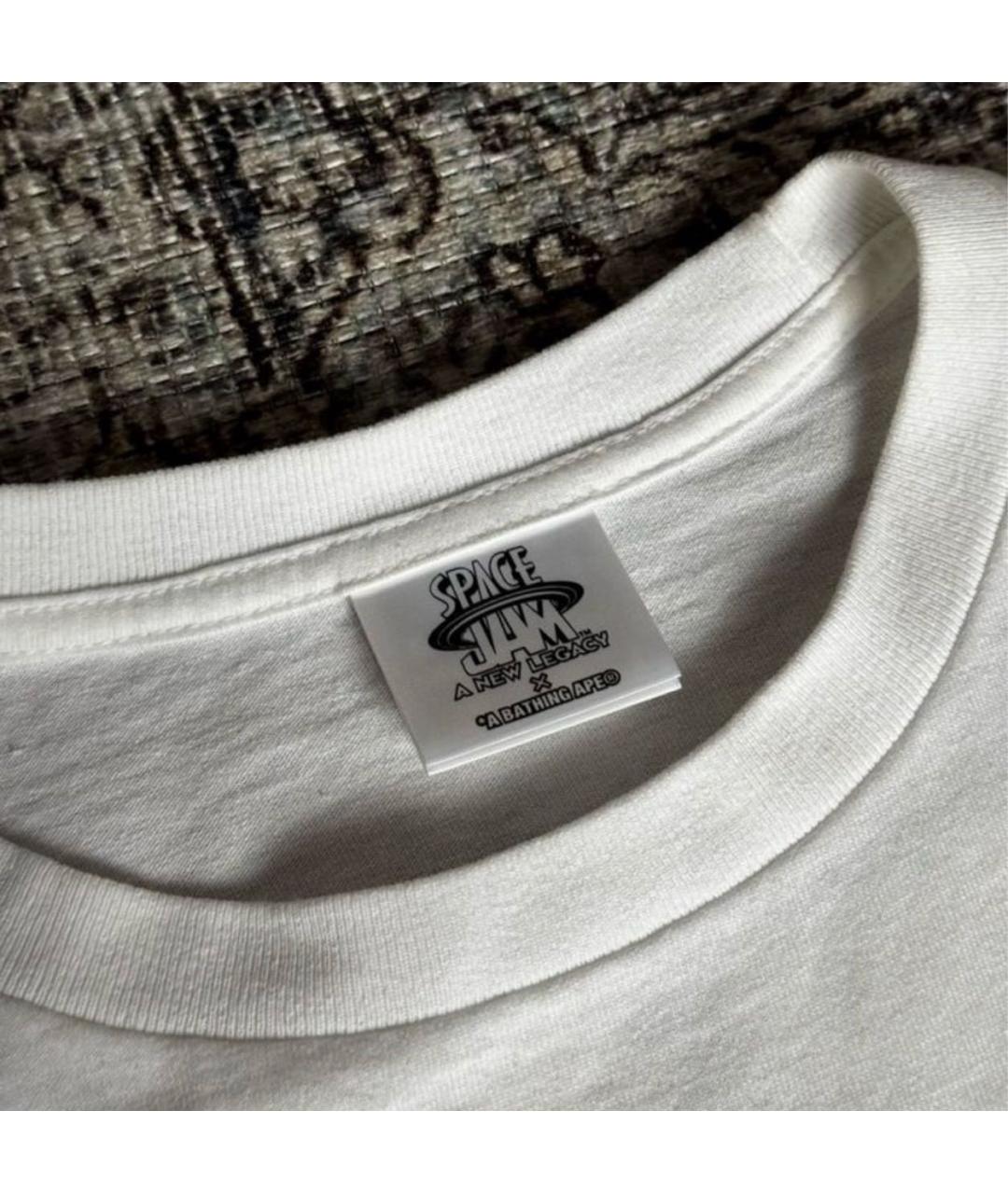 BAPE Белая хлопковая футболка, фото 5