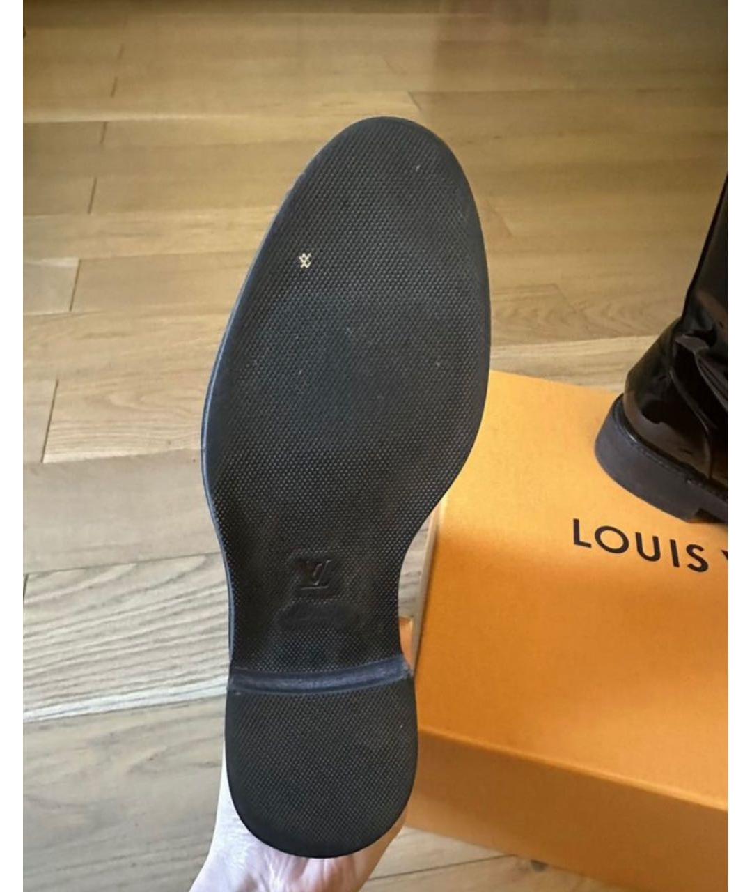 LOUIS VUITTON Черные ботинки из лакированной кожи, фото 3