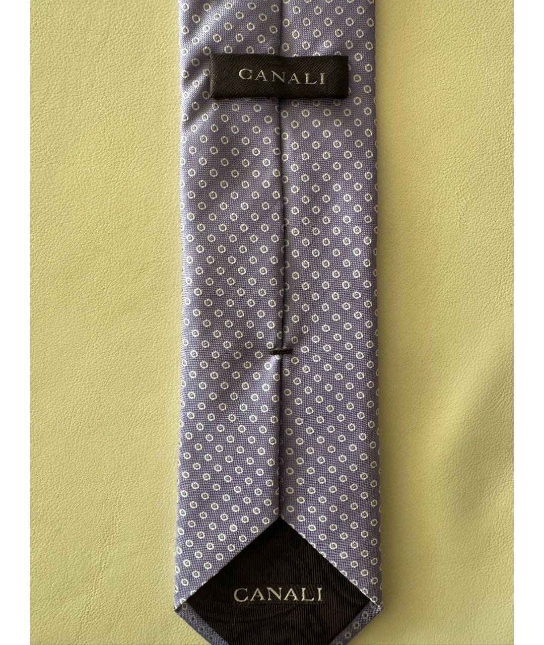 CANALI Фиолетовый шелковый галстук, фото 3