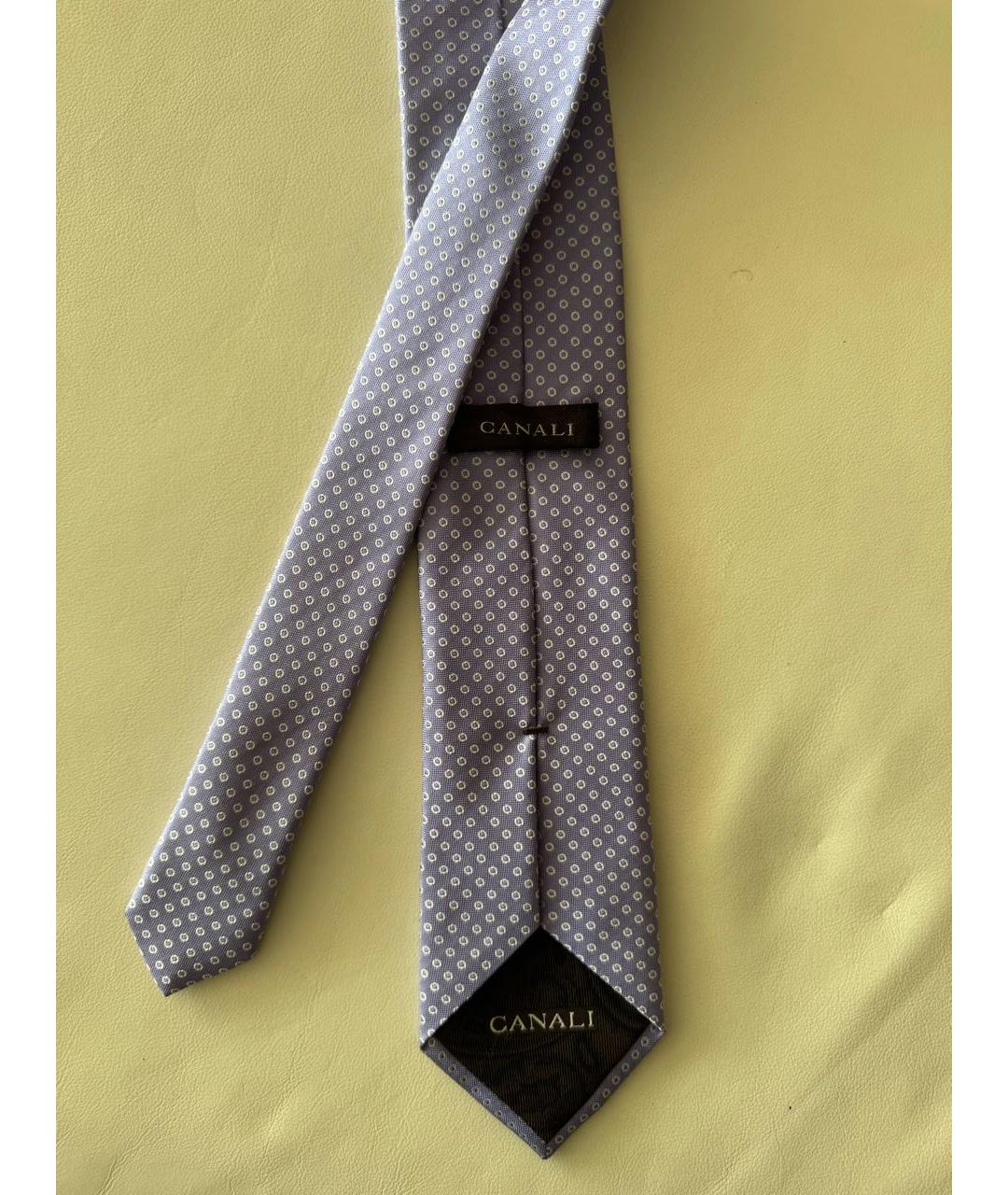 CANALI Фиолетовый шелковый галстук, фото 2