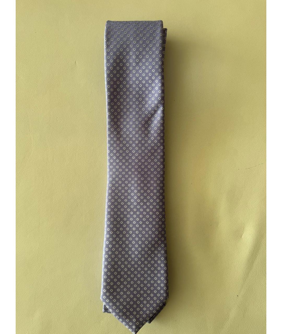 CANALI Фиолетовый шелковый галстук, фото 5