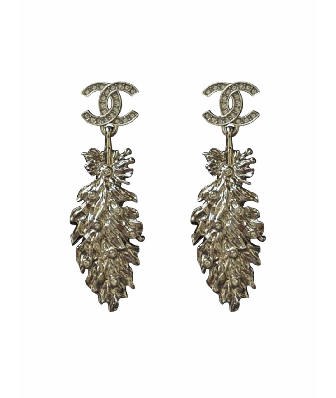 CHANEL Серебряные серьги, фото 1