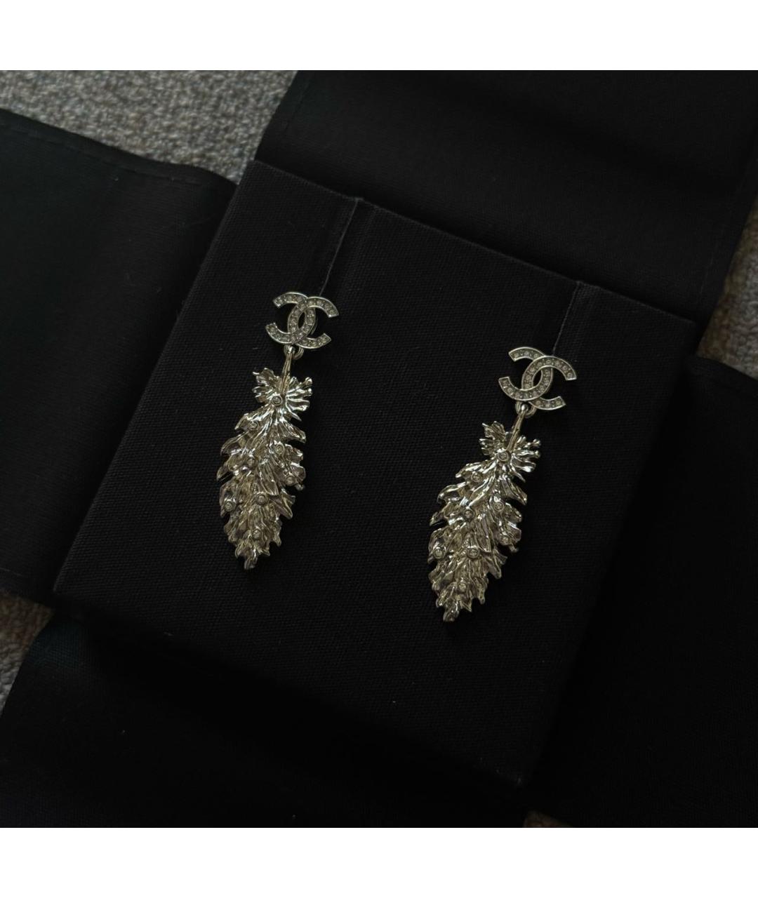 CHANEL Серебряные серьги, фото 3