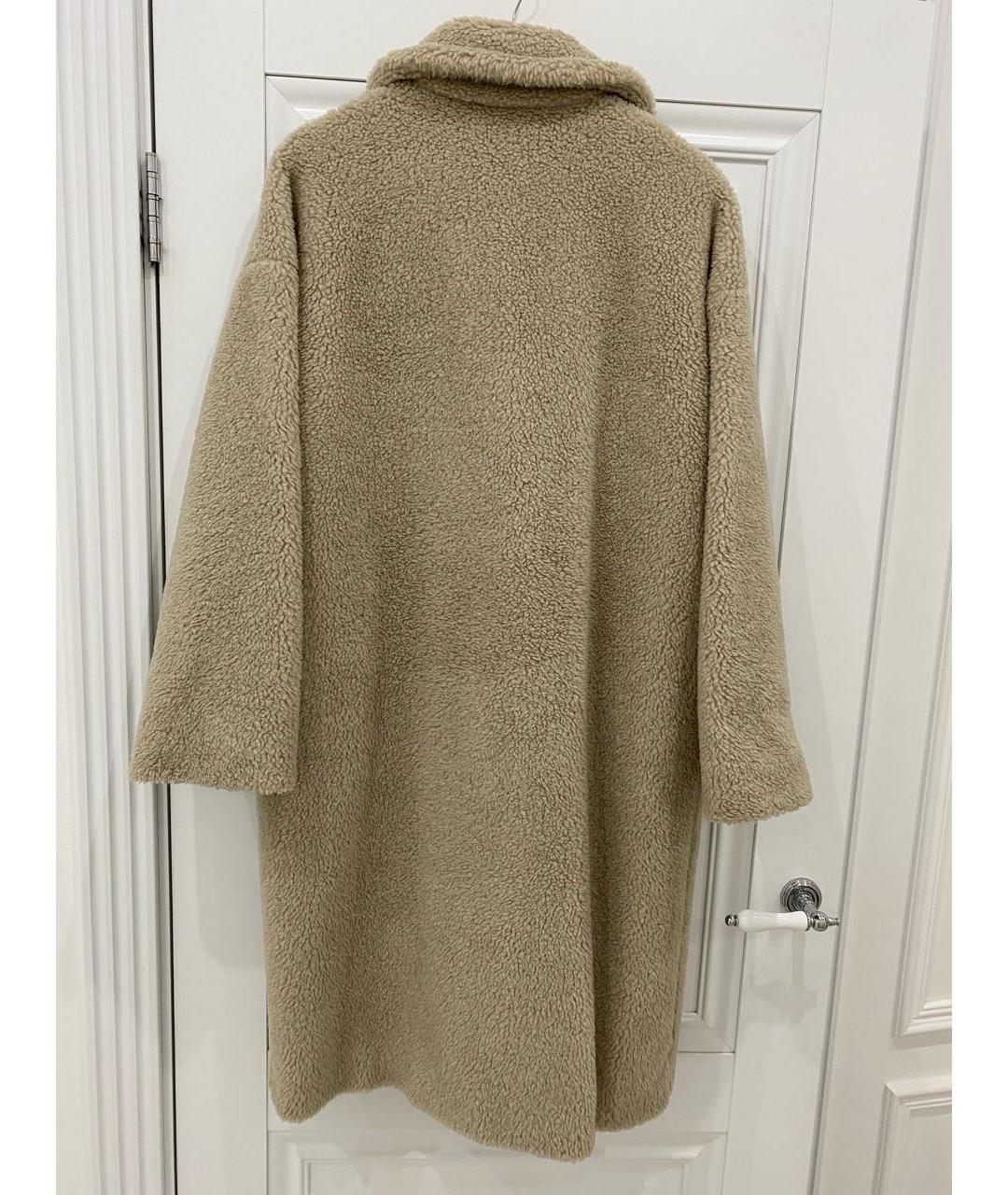 WEEKEND MAX MARA Бежевая шерстяная шуба, фото 3