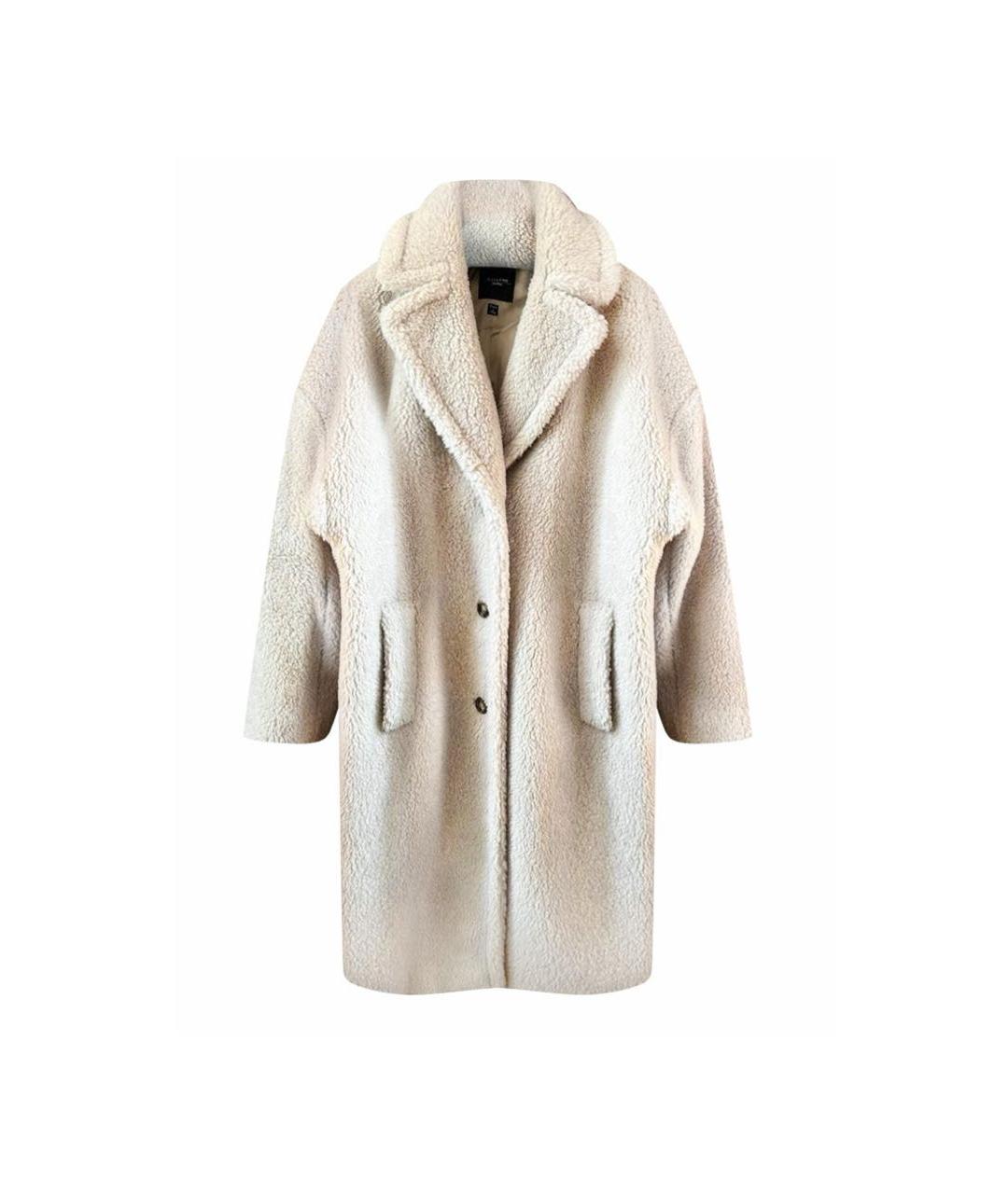 WEEKEND MAX MARA Бежевая шерстяная шуба, фото 7