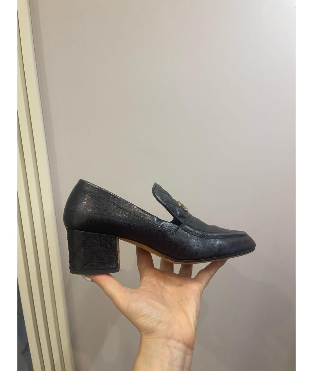 CHANEL Черные кожаные туфли, фото 9